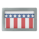 Vintage USA Stars and Stripes Rectangular Belt Buckle