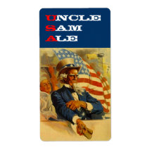 Vintage USA Uncle Sam Ale  Labels Military Ship