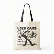 Vintage Used Cars Sign Tote Bags