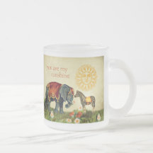 Vintage Valentine Animals in Love Collage Mug