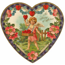 Vintage Valentine Broach Pin Cut Out