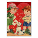Vintage Valentine Card for Kids