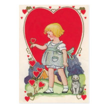 Vintage Valentine Kid Cards Business Card