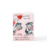 Vintage Valentine Kitty Card for Kids