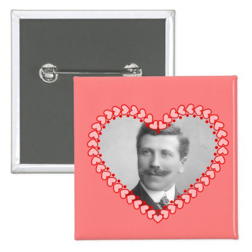 Vintage Valentine Photo Button
