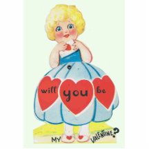Vintage Valentine Photo Sculpture
