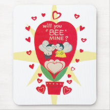 Vintage Valentines Day Card Mouse Pads