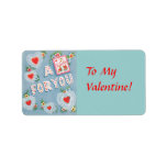 Vintage Valentine's Day Hearts Address Label
