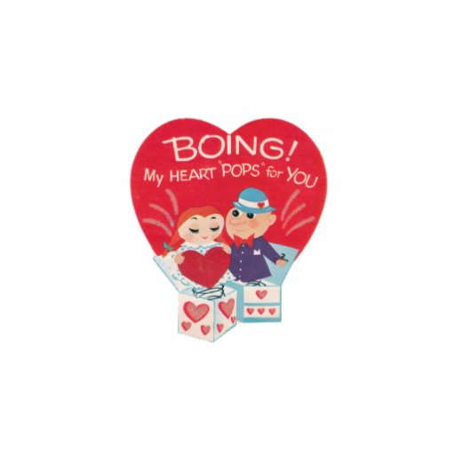 Vintage Valentines Day Photo Sculpture
