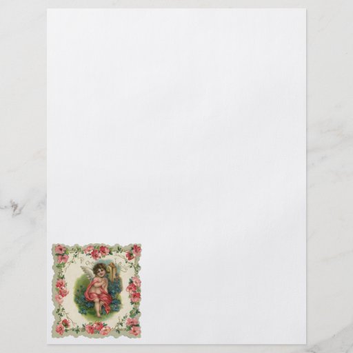 Vintage Valentine's Day, Victorian Angel on Phone Personalized Flyer