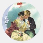 Vintage Valentine's Day Victorian Love and Romance Round Sticker