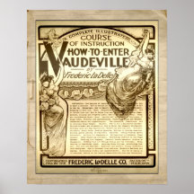 Vintage Vaudeville Instruction Course Advertising Print