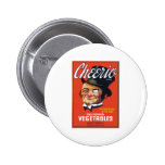 Vintage Vegetables Food Product Label Button