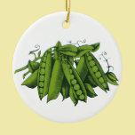 Vintage Vegetables; Sugar Snap Peas ornaments