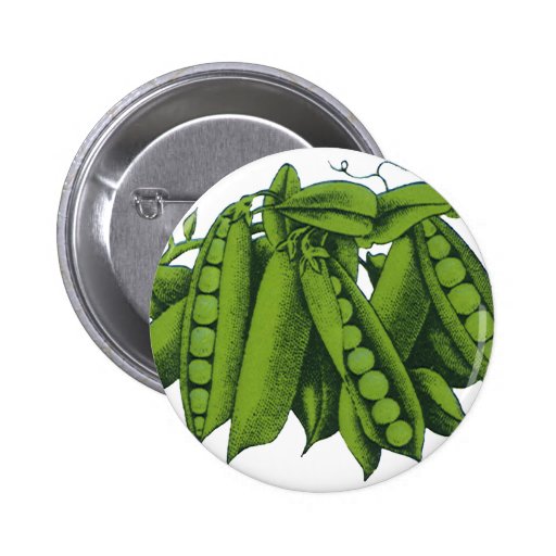 Vintage Vegetables; Sugar Snap Peas Pins
