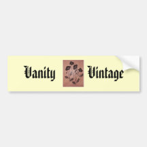 Vintage Velvet Poppies Bumper Stickers