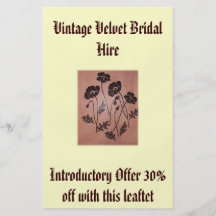 Vintage Velvet Poppies Flyer Design