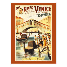 Vintage Venice of to-day, Rialto bridge Post Cards