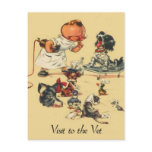 Vintage Veterinarian - Visit to the Vet Post Card