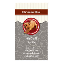Vintage Vets and Animal Clinics Business Card