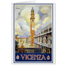 Vintage Vicenza Italy Greeting Cards
