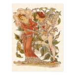 Vintage Victorian Art, Rose; Queen of the Garden Post Card