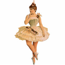 Vintage Victorian Ballerina Ornament Photo Sculptures