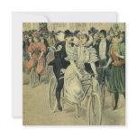 Vintage Victorian Bride and Groom on a Bike Invitation