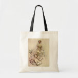Vintage Victorian Bride Flowers, Bridal Portrait Tote Bag