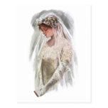 Vintage Victorian Bride with Bible Harrison Fisher Postcard