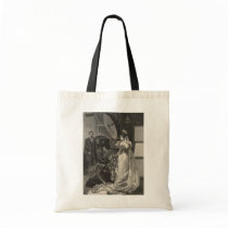 Vintage Victorian Bride with Photographer Canvas Bags
