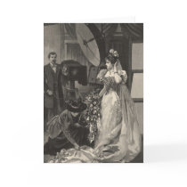 Vintage Victorian Bride with Photographer Cards