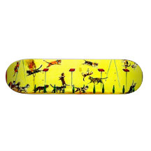 Vintage Victorian Cat Act Circus Poster Wall Art Skate Board Decks
