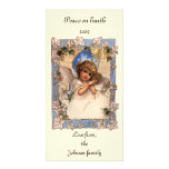 Vintage Victorian Christmas Angel with Bells Ivy Picture Card