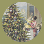 Vintage Victorian Christmas Family; Christmas Tree stickers