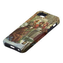 Vintage Victorian Christmas Music Musicians iPhone 5 Cover