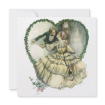 Vintage Victorian Christmas Wedding Personalized Invites