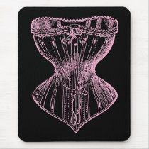 Vintage Victorian Corset Pink Mousepads