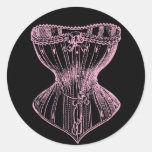 Vintage Victorian Corset Pink Sticker