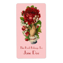 Vintage Victorian Floral Hand Labels