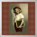 Vintage Victorian Girl School Days Art Print