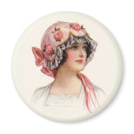 VINTAGE VICTORIAN HAT FASHION FRIDGE MAGNET