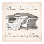 Vintage Victorian Housewarming / Open House Party Custom Invitations