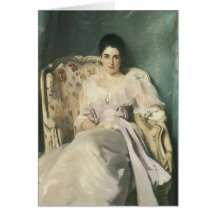 Vintage Victorian Lady Note Card - blank