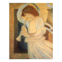 Vintage Victorian Music Angel, Christmas Party Custom Invites