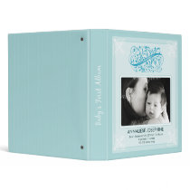 Vintage Victorian Our Baby's First Album: blue 3 Ring Binder