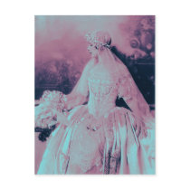 Vintage Victorian Pink & Baby Blue Bride, Shower Post Cards