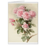 Vintage Victorian Romantic Roses Greeting Card