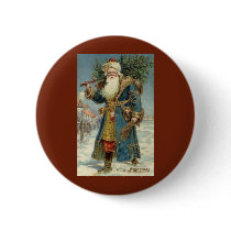 Vintage Victorian Santa Claus with Christmas Tree Buttons