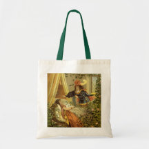 Vintage Victorian Sleeping Beauty Fairy Tale Tote Bags
